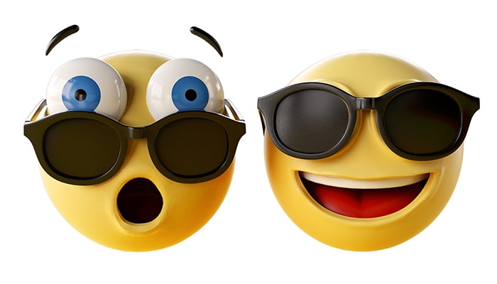 emoji with sunglasses Top
